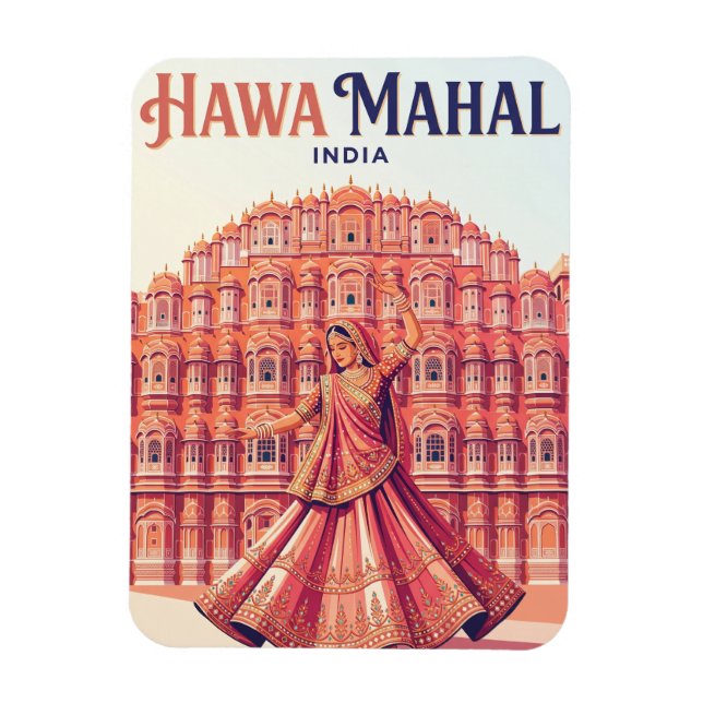 Hawa Mahal Indien Magnet (Vertikal)