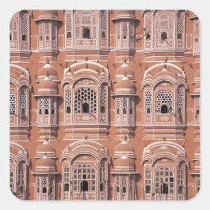 Hawa Mahal (Vindarnas palats), Jaipur 2 Fyrkantigt Klistermärke