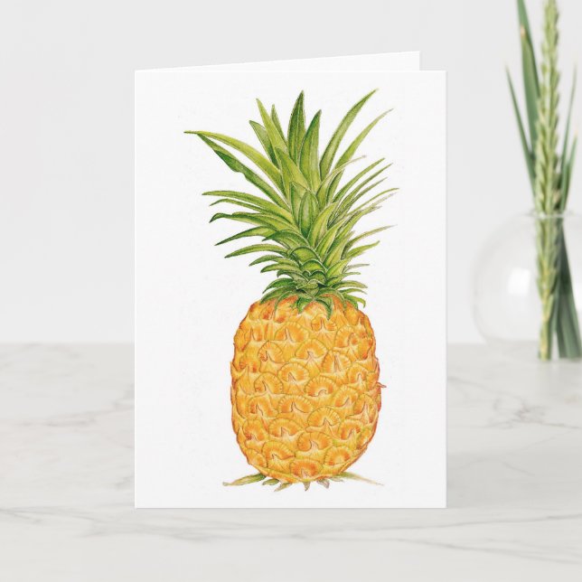 Hawaiansk ananas kort (Framsida)