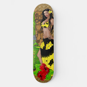 Hawaiansk blandningSkateboard Mini Skateboard Bräda 18,5 Cm
