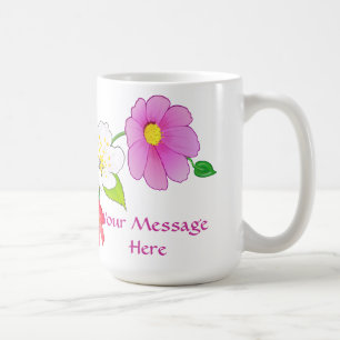 Hawaiansk blommapersonligkaffe koppar med namn