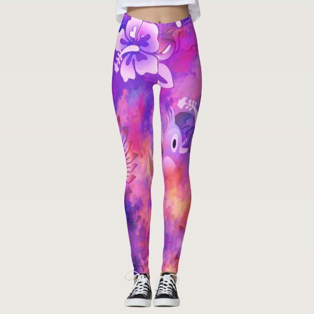Hawaiansk design leggings (Framsida)