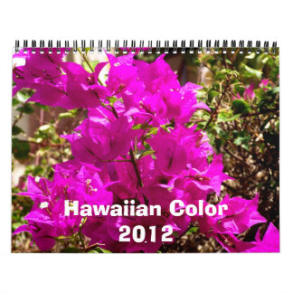 Hawaiansk färg 2012 kalender