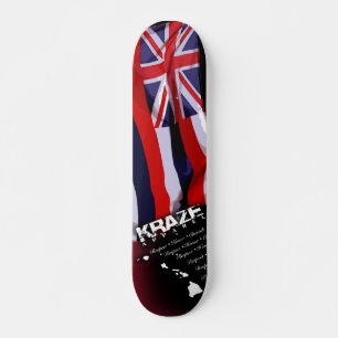 Hawaiansk flagga 2 mini skateboard bräda 18,5 cm
