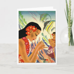 Hawaiansk flicka kort