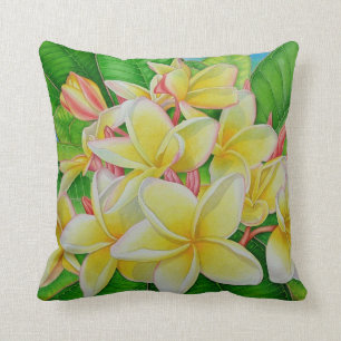 Hawaiansk Frangipani Kudde