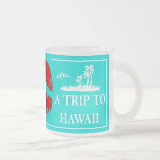 Hawaiansk gåva ska kyss för en resa till det frostad glasmugg