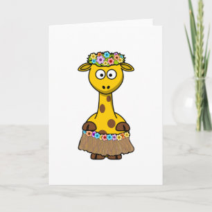 Hawaiansk girafftecknad kort