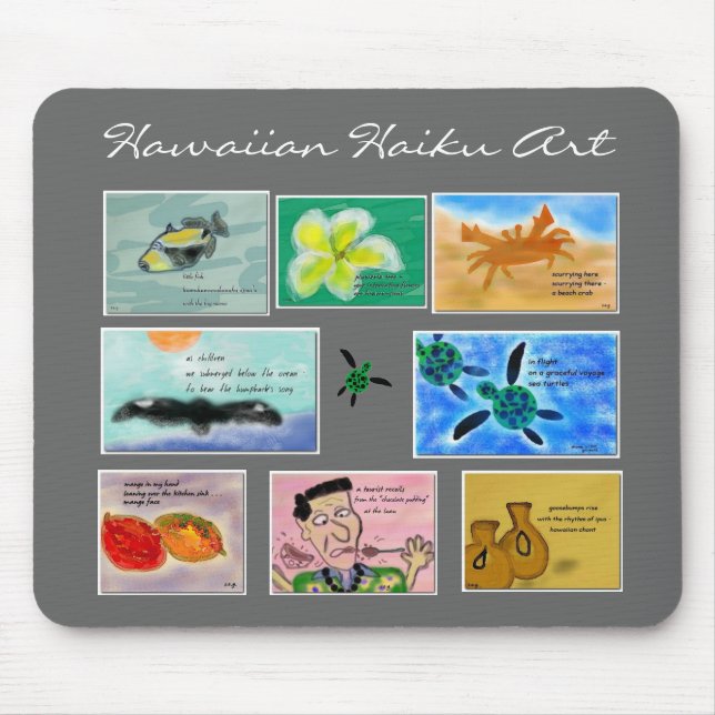 Hawaiansk Haikukonst Mousepad Musmatta (Framsidan)