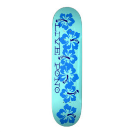 Hawaiansk hibiskus "levande Pono" Retro Rad Skateboard Bräda 21,5 Cm