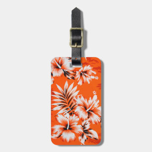 Hawaiansk hibiskusblommabakgrund bagagebricka