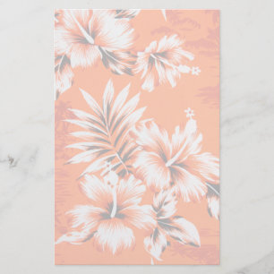 Hawaiansk hibiskusblommabakgrund brevpapper