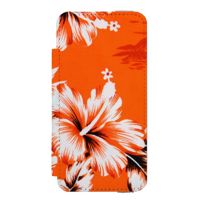 Hawaiansk hibiskusblommabakgrund incipio iPhone wallet skal (Folio Framsidan)