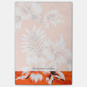 Hawaiansk hibiskusblommabakgrund post-it block