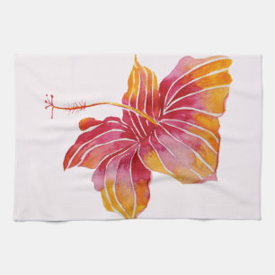 Hawaiansk hibiskusblommakökshandduk 16" x 24", kökshandduk