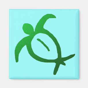 Hawaiansk Honu Petroglyph - magnet