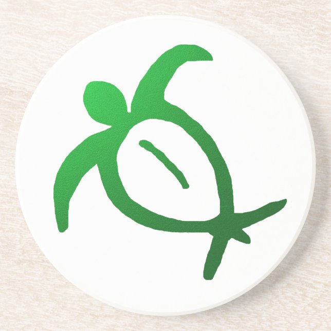 Hawaiansk Honu Petroglyphkustfartyg Underlägg (Framsidan)