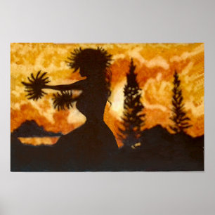 Hawaiansk Hula dansare Poster