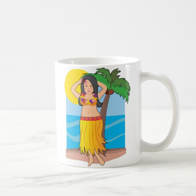 hawaiansk hulaflicka kaffemugg (Höger)