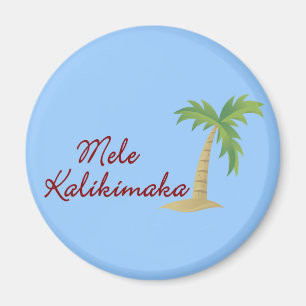 Hawaiansk jul 2 för palmträd magnet
