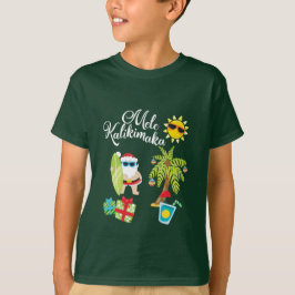 Hawaiansk jul. Jultomten Mele Kalikimaka. T-shirt
