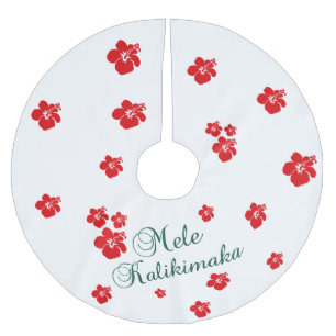 Hawaiansk jul Mele Kialikimaka Julgransmatta Borstad Polyester