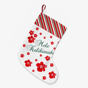 Hawaiansk jul Mele Kialikimaka Liten Julstrumpa