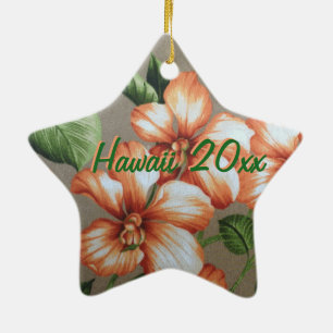 Hawaiansk julprydnad julgransprydnad keramik