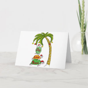 Hawaiansk julsköldpadda Santas Helgkort