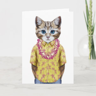 Hawaiansk kattunge kort