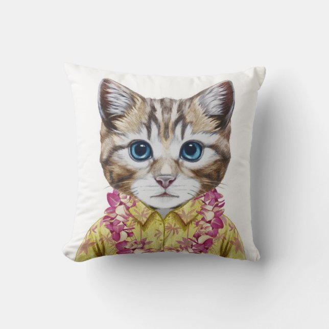 Hawaiansk kattunge kudde (Framsida)