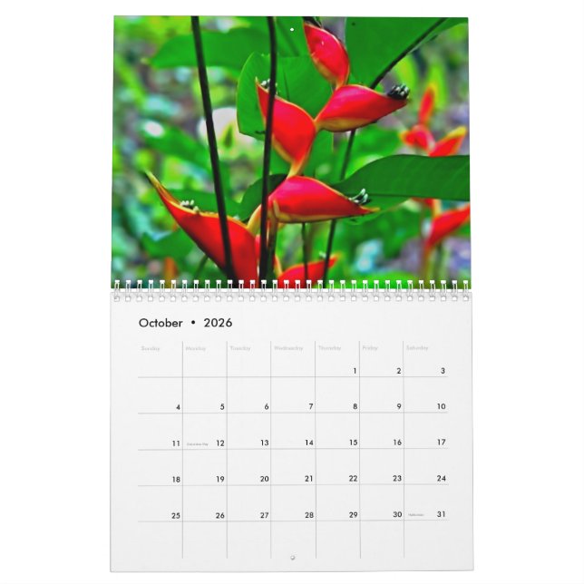 Hawaiansk naturkalender kalender (Oct 2026)