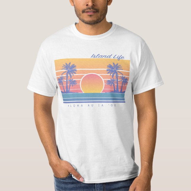 Hawaiansk ölivT-tröja T Shirt (Framsida)
