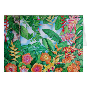 Hawaiansk orange hälsningskort