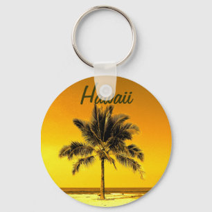 Hawaiansk palmträdkeychain nyckelring
