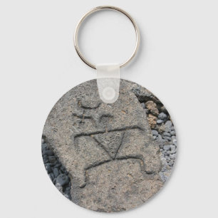 Hawaiansk Petroglyph - Keychain Nyckelring