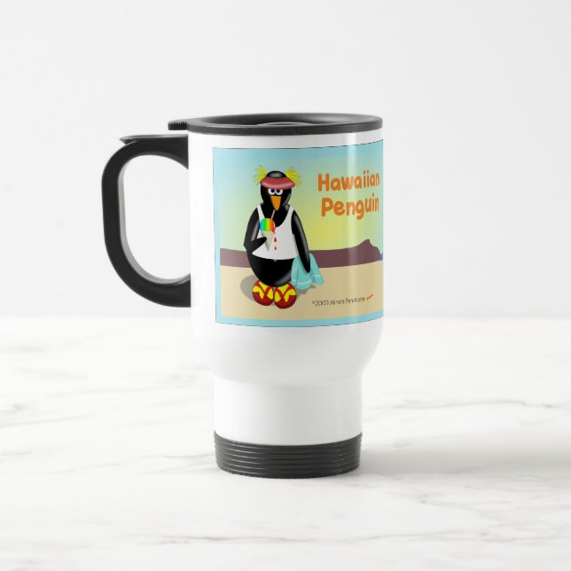 Hawaiansk pingvintravel mug resemugg (Vänster)