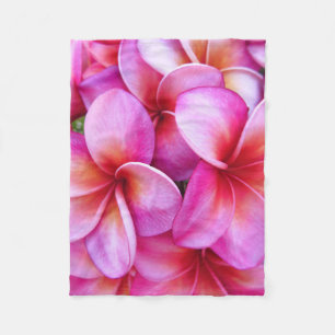 Hawaiansk Plumeria Fleecefilt