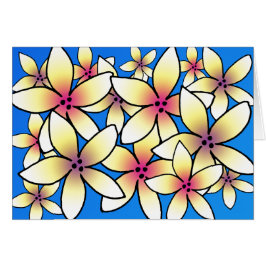 Hawaiansk Plumeria Hälsningskort
