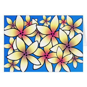 Hawaiansk Plumeria Hälsningskort