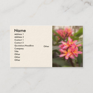 Hawaiansk Plumeria Visitkort