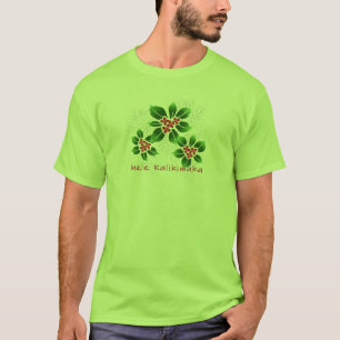 Hawaiansk röd järnekMele Kalikimaka jul T Shirt