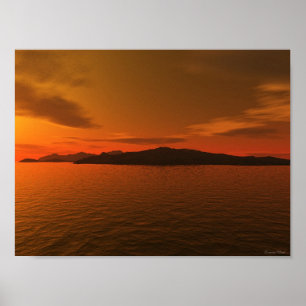 Hawaiansk solnedgång poster