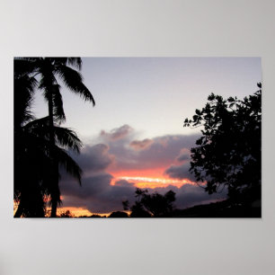Hawaiansk solnedgång poster