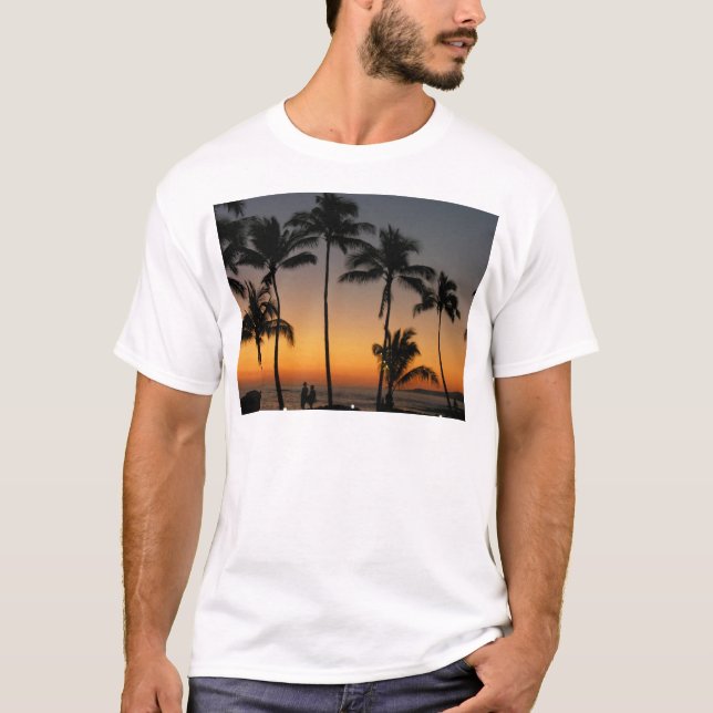 Hawaiansk solnedgång t shirt (Framsida)