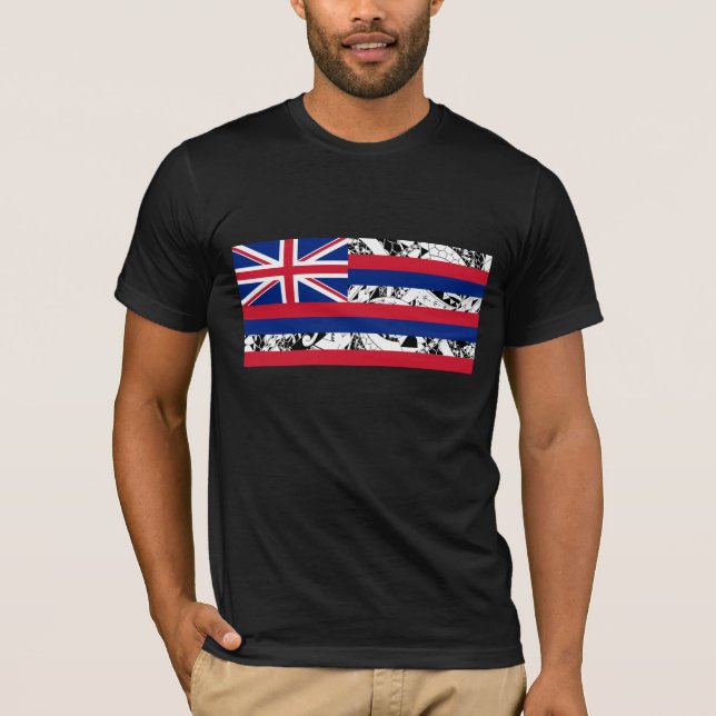 Hawaiansk statlig flagga - Polynesian stil Tee Shirt (Framsida)