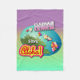 Hawaiansk stil fleecefilt
