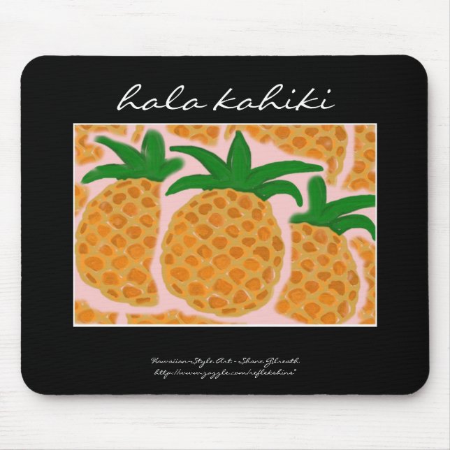 Hawaiansk stil Mousepad för ananas Musmatta (Framsidan)