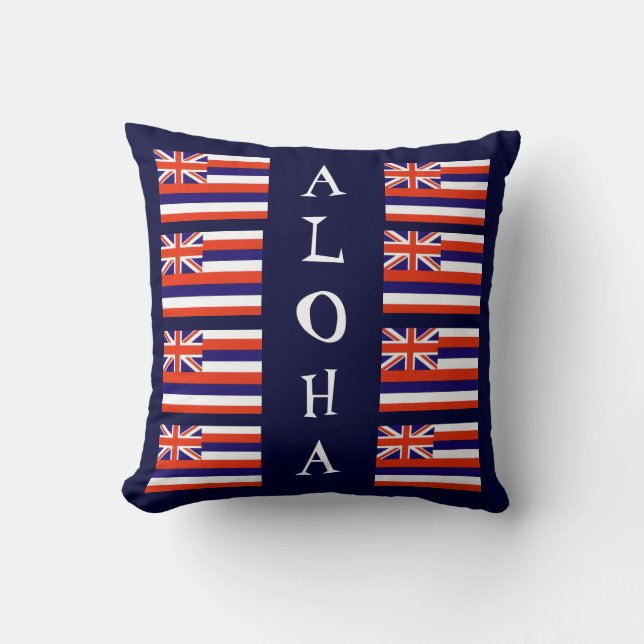 Hawaiansk stilAloha statlig flaggadekorativ kudde (Framsida)