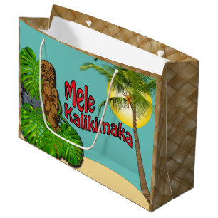 Hawaiansk stor Tiki Mele Kalikimaka juldagen